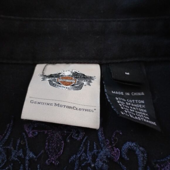 Y2K Harley Davidson Black Lace-Up Grunge Vest - Picture 4 of 4